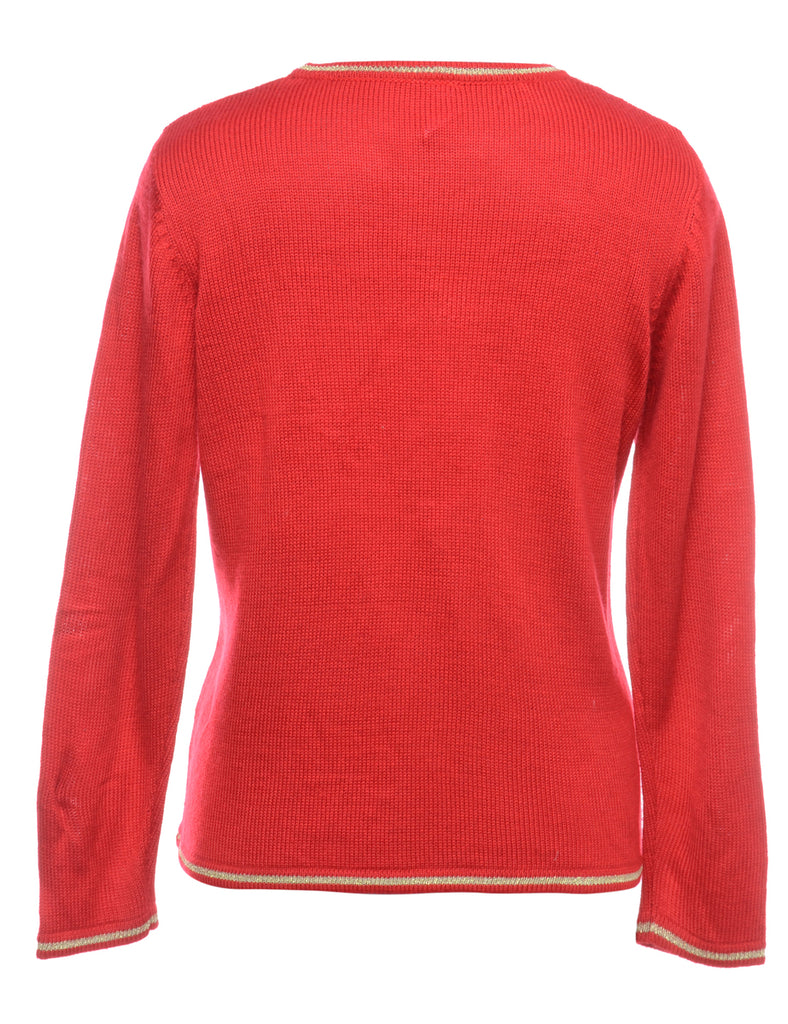 Beyond Retro Label Beyond Retro Reworked Christmas Jumper With Bells