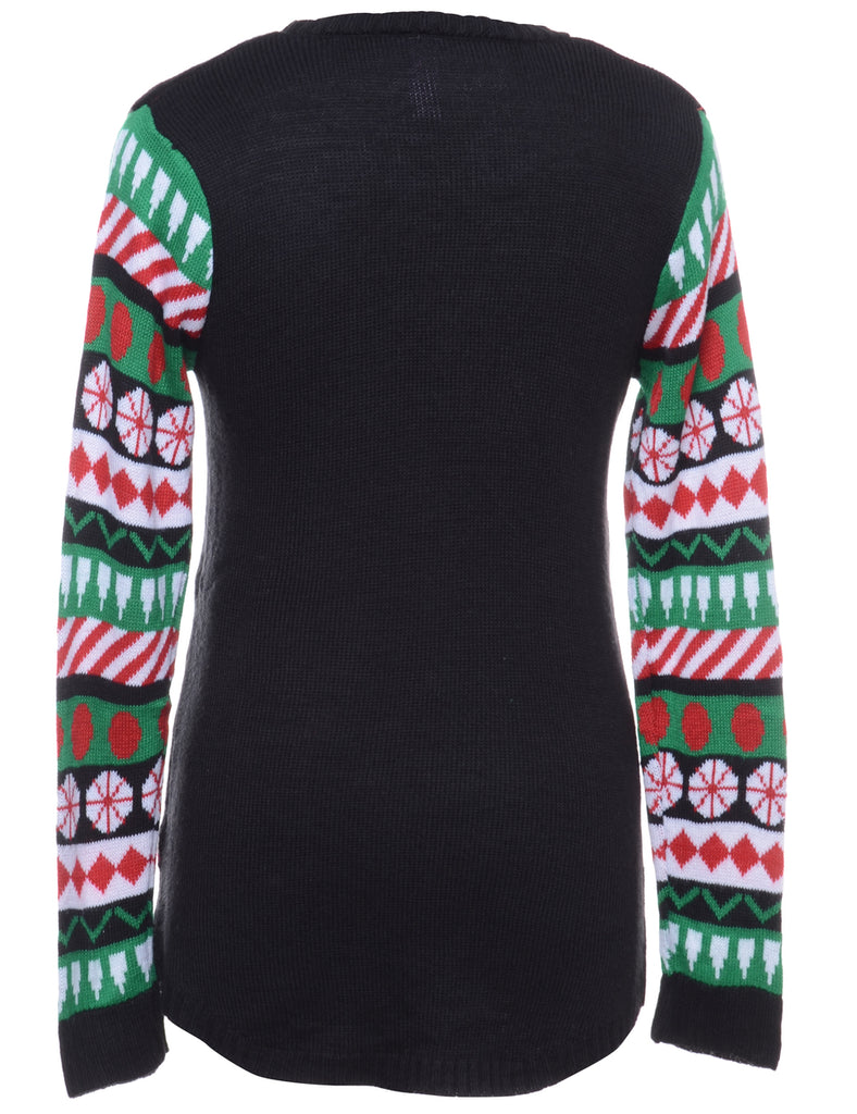 Beyond Retro Label Beyond Retro Reworked Christmas Jumper With Bells