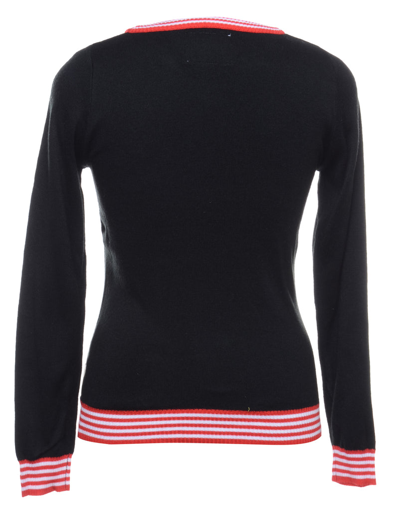 Beyond Retro Label Beyond Retro Reworked Christmas Jumper With Bells
