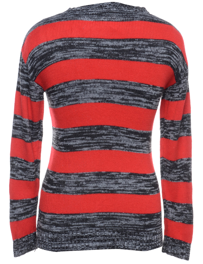 Beyond Retro Label Beyond Retro Reworked Christmas Jumper With Bells