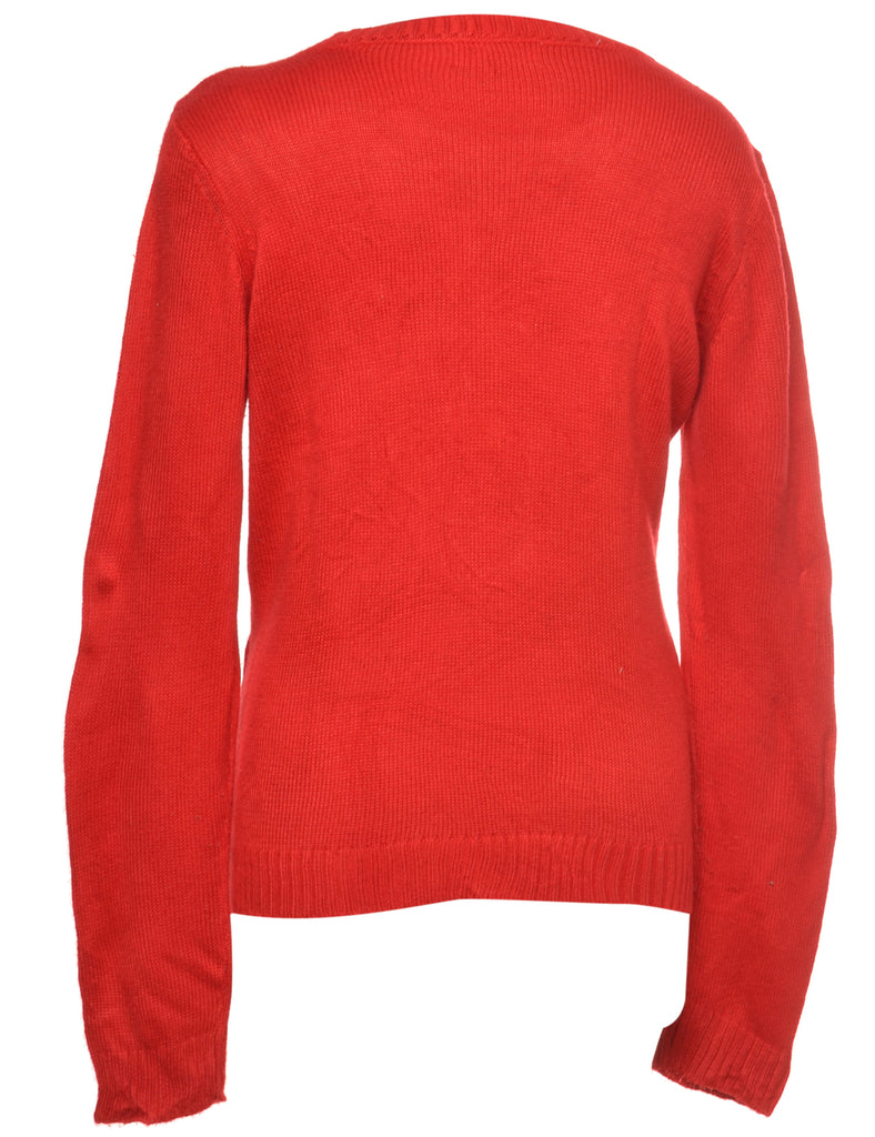 Beyond Retro Label Beyond Retro Reworked Christmas Jumper With Bells