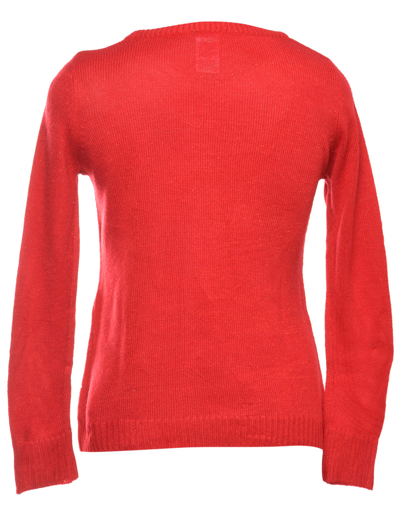 Beyond Retro Label Beyond Retro Reworked Christmas Jumper With Bells