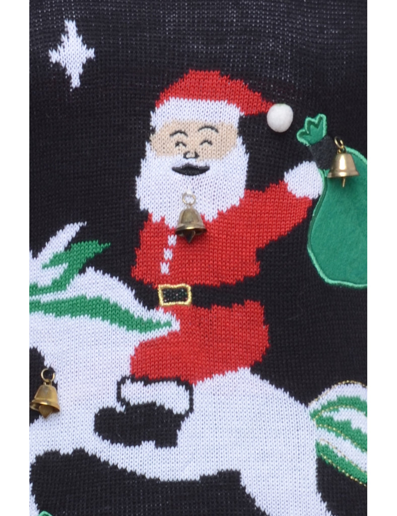 Beyond Retro Label Beyond Retro Reworked Christmas Jumper With Bells