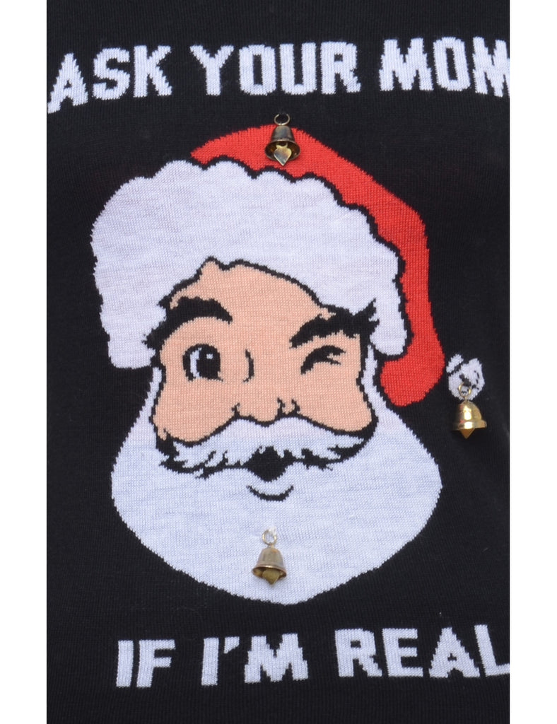 Beyond Retro Label Beyond Retro Reworked Christmas Jumper With Bells