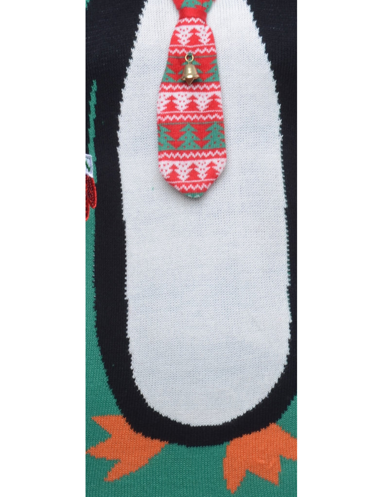 Beyond Retro Label Beyond Retro Reworked Christmas Jumper With Bells
