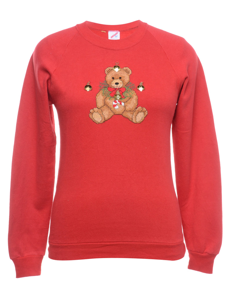 Beyond Retro Label Beyond Retro Reworked Christmas Sweatshirt With Bells