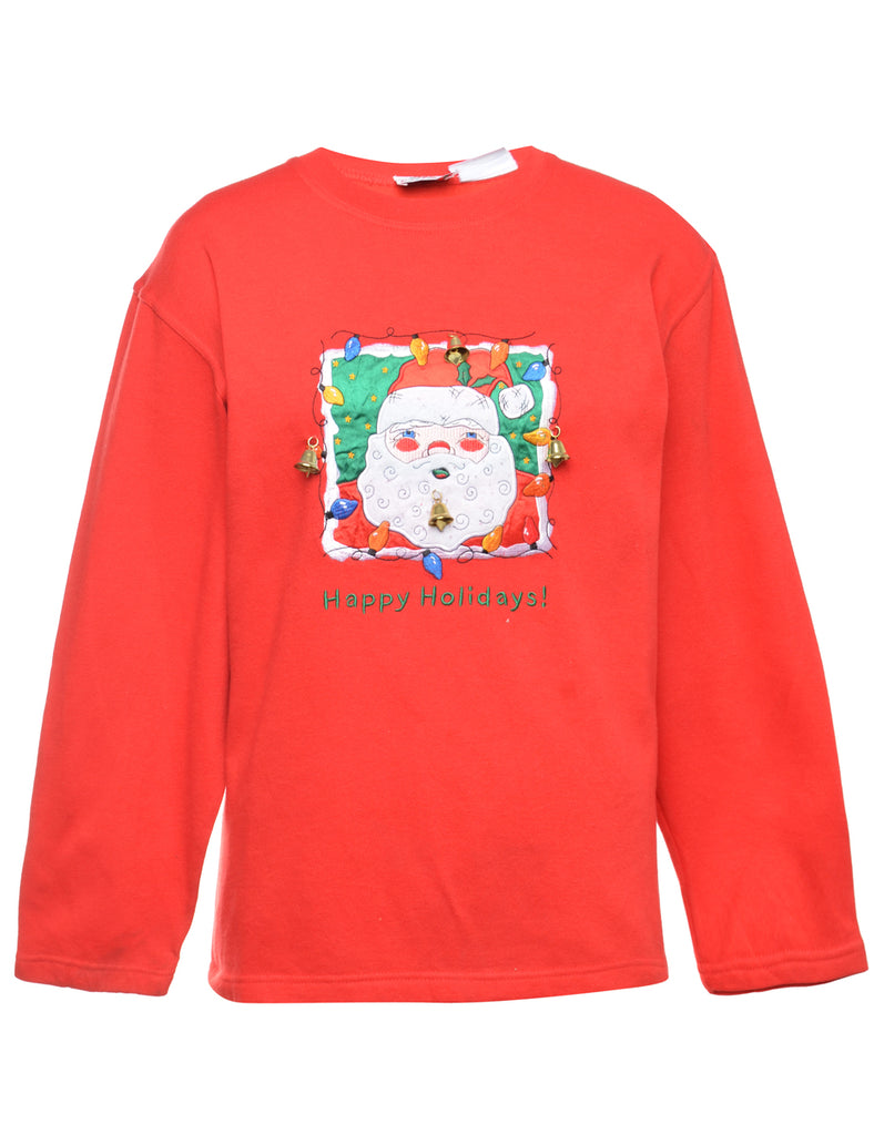 Beyond Retro Label Beyond Retro Reworked Christmas Sweatshirt With Bells
