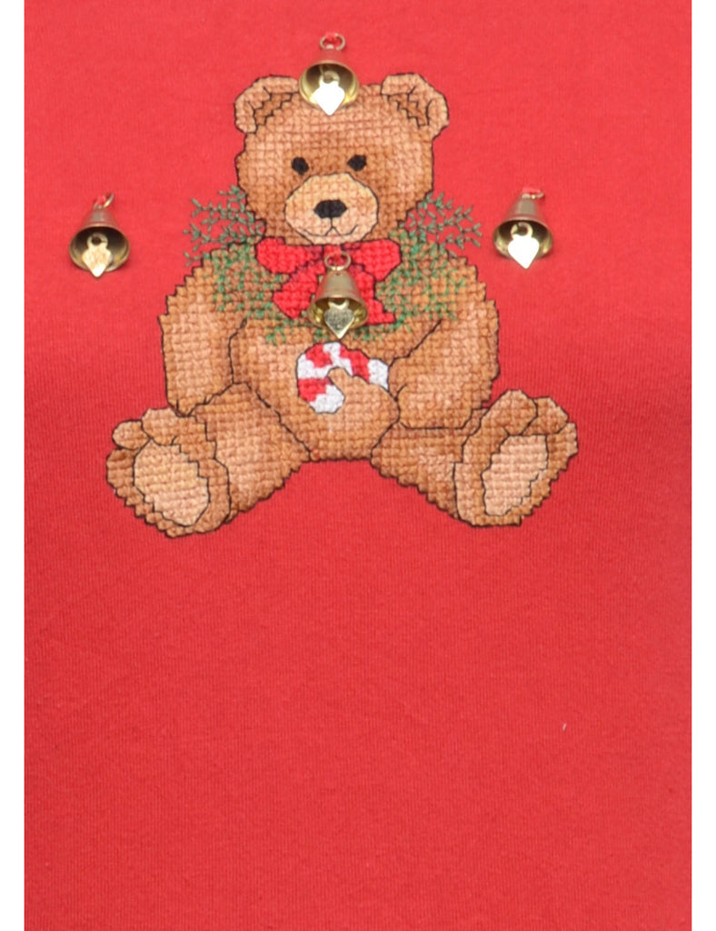 Beyond Retro Label Beyond Retro Reworked Christmas Sweatshirt With Bells