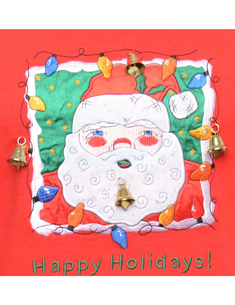 Beyond Retro Label Beyond Retro Reworked Christmas Sweatshirt With Bells