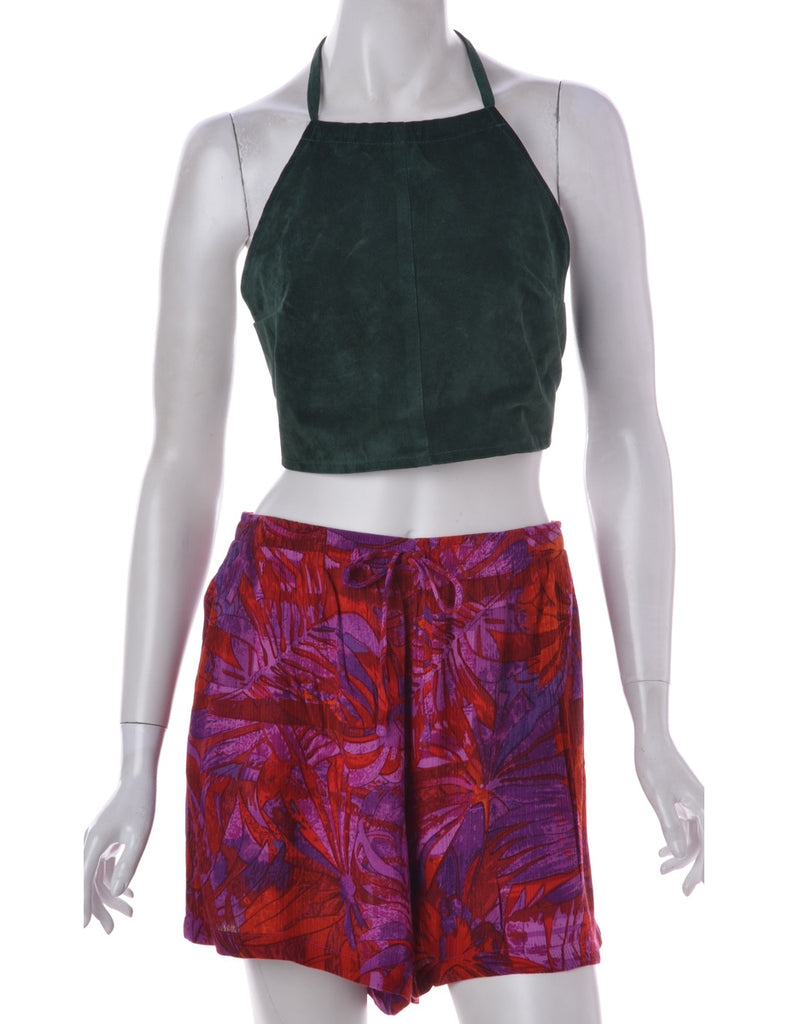 Foliage Print Summer Shorts - Shorts - Beyond Retro