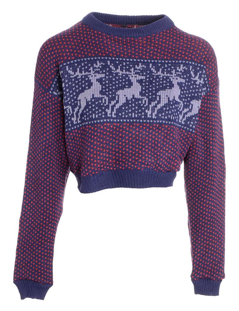 Label 80s Graphic Pattern Jumper - Knits - Beyond Retro