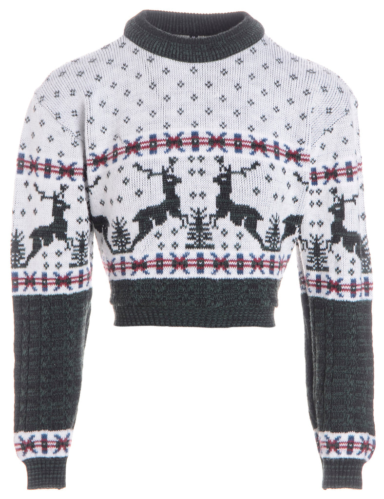 Beyond Retro Label Label 80s Graphic Pattern Jumper