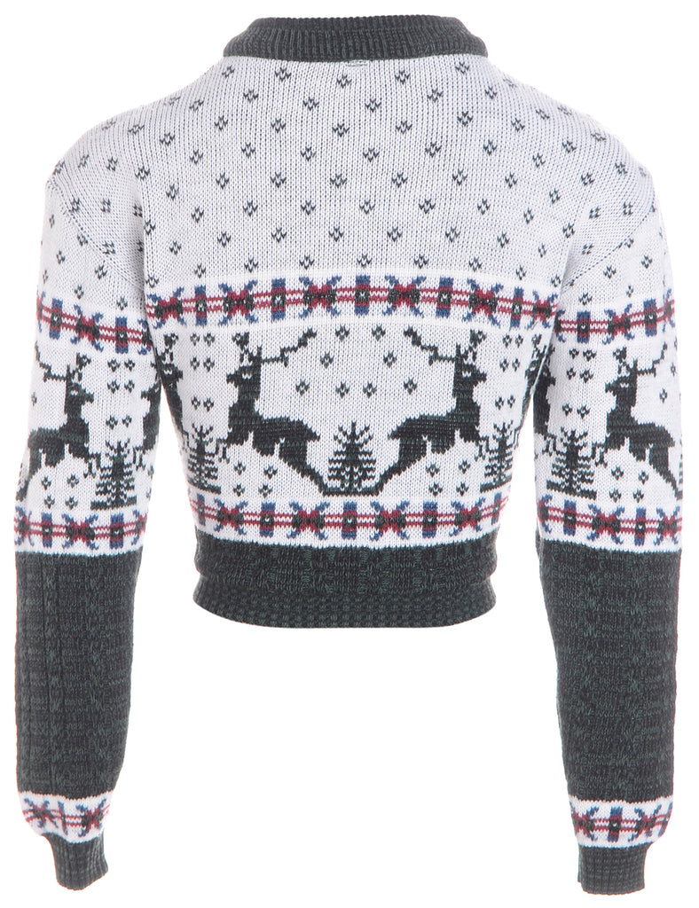 Beyond Retro Label Label 80s Graphic Pattern Jumper