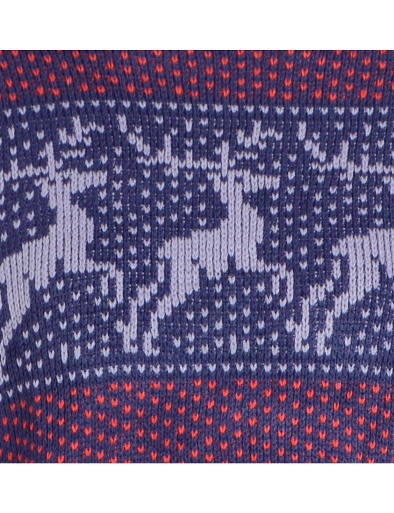 Label 80s Graphic Pattern Jumper - Knits - Beyond Retro