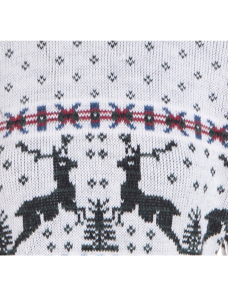 Beyond Retro Label Label 80s Graphic Pattern Jumper