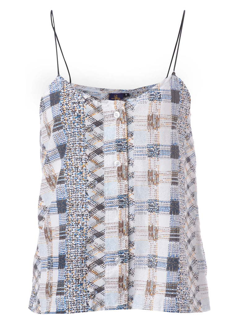 Label Abstract Print Blouse Slip Top - Blouses & Tops - Beyond Retro