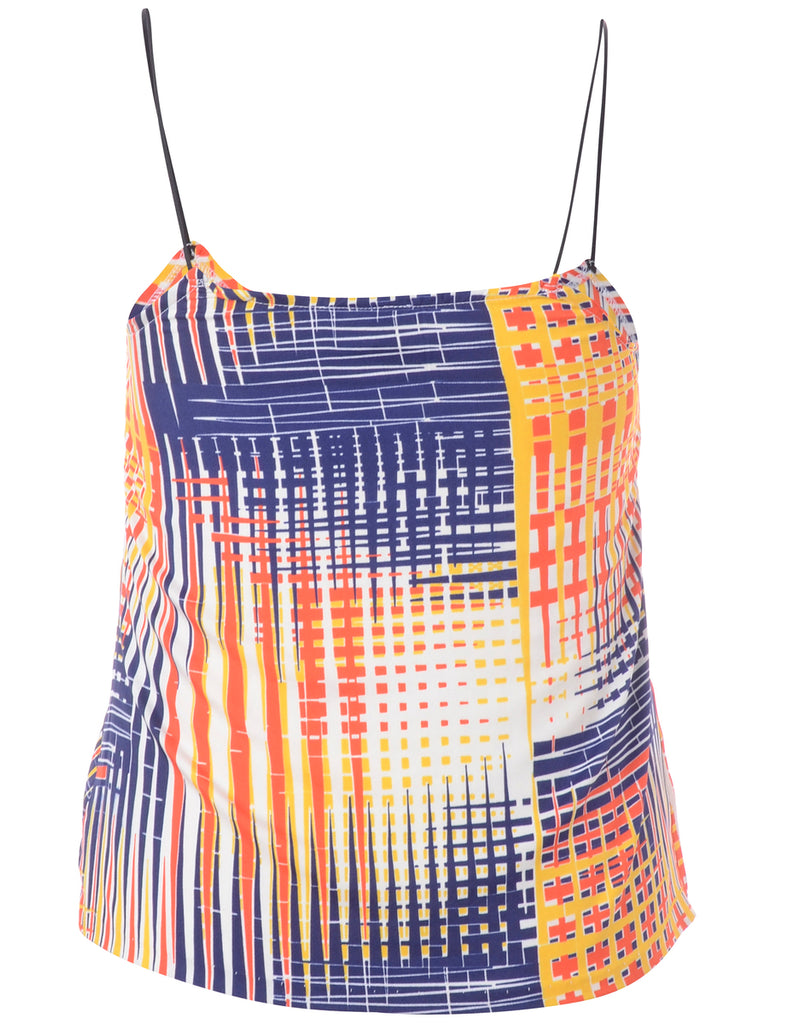 Label Abstract Print Blouse Slip Top - Blouses & Tops - Beyond Retro