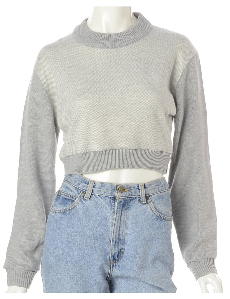 Label Alice Cropped Plain Knitted Jumper - Knits - Beyond Retro