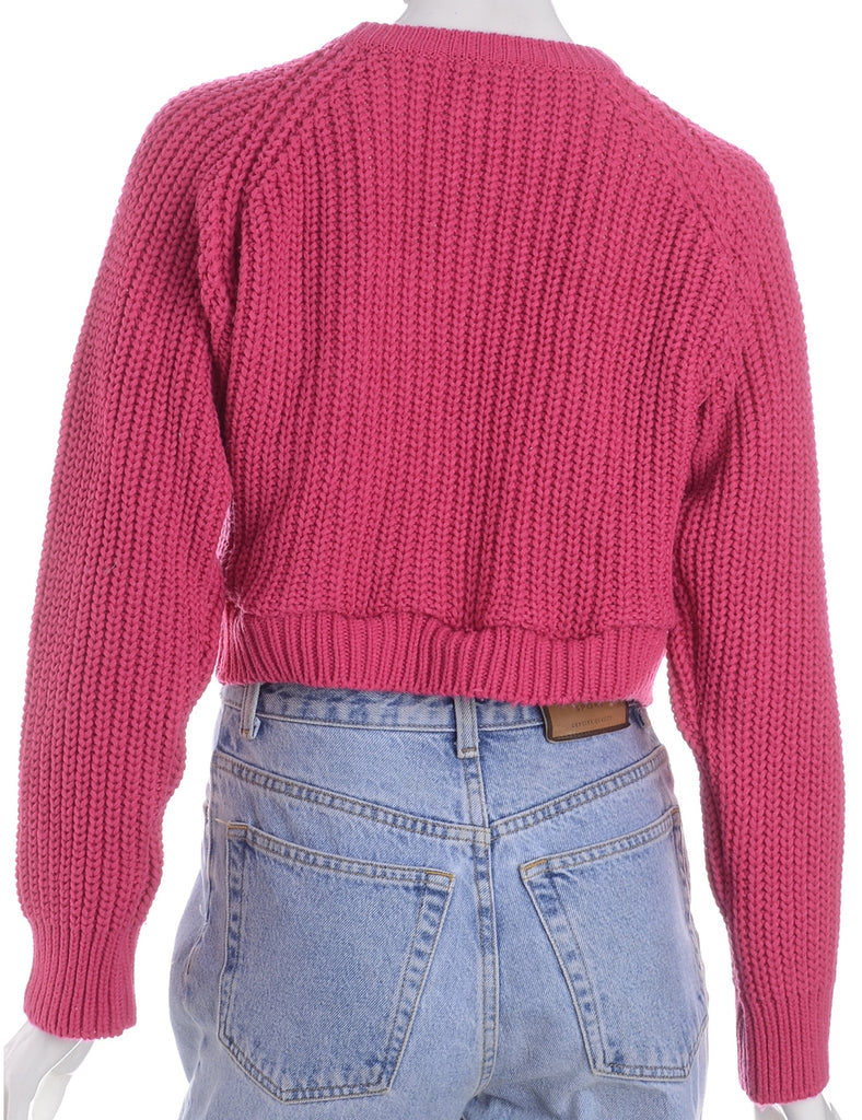 Label Alice Cropped Plain Knitted Jumper - Knits - Beyond Retro