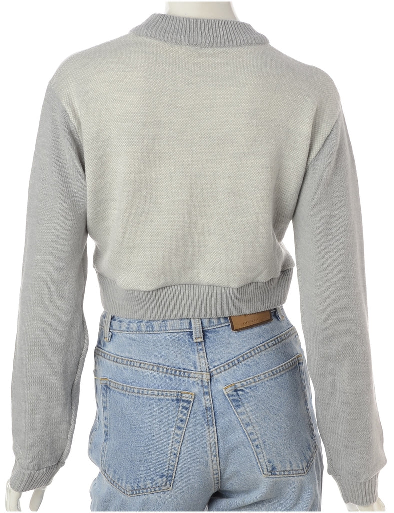 Label Alice Cropped Plain Knitted Jumper - Knits - Beyond Retro