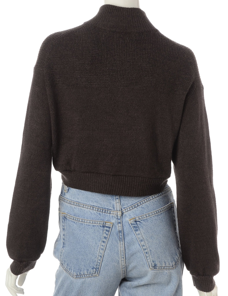 Label Alice Cropped Plain Knitted Jumper - Knits - Beyond Retro