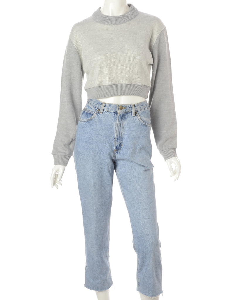 Label Alice Cropped Plain Knitted Jumper - Knits - Beyond Retro