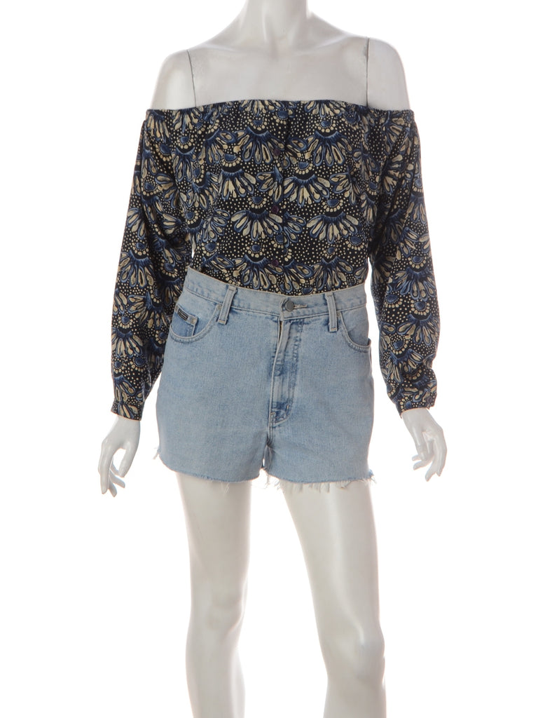 Beyond Retro Label Label Anita Printed off the Shoulder Blouse