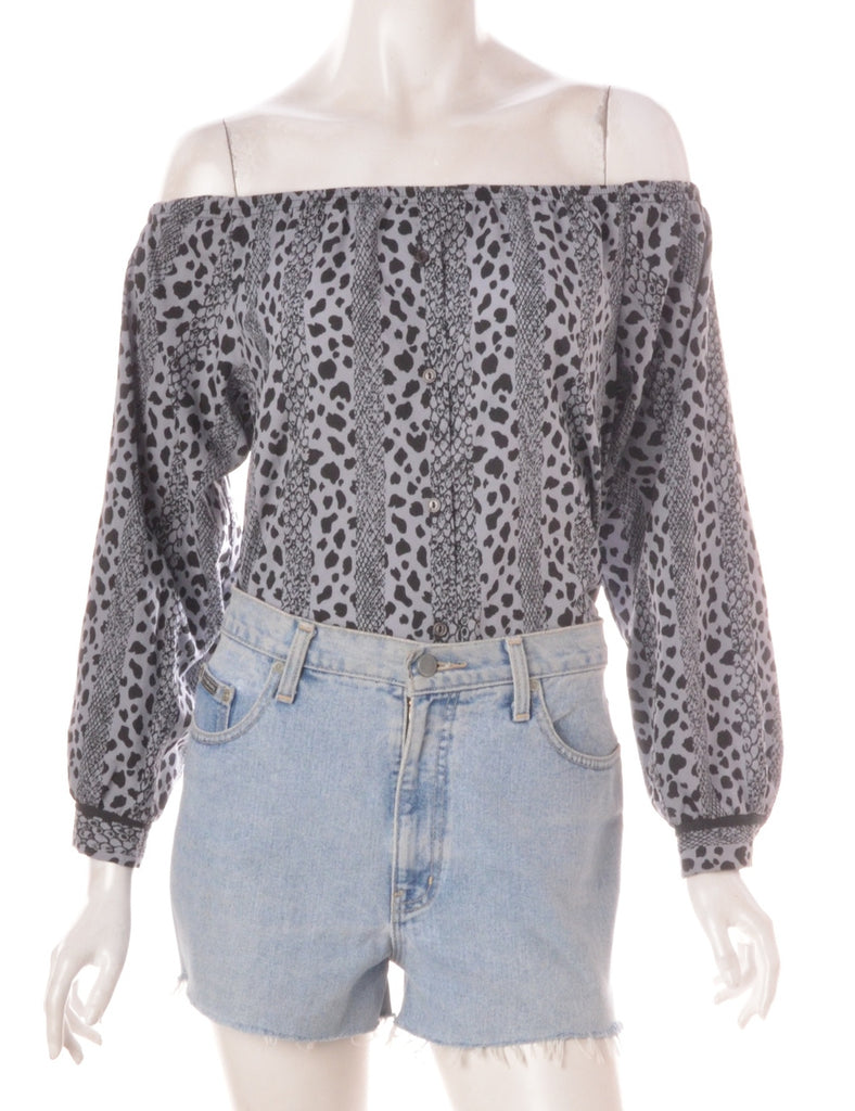 Beyond Retro Label Label Anita Printed off the Shoulder Blouse