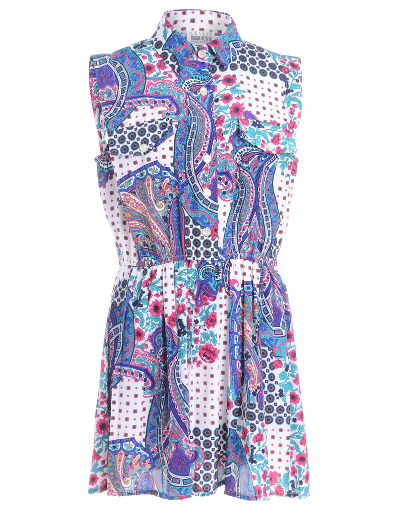 Label Anna Sleeveless Summer Short Dress - Dresses - Beyond Retro