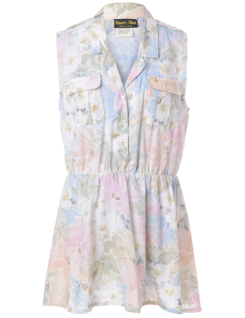 Label Anna Sleeveless Summer Short Dress - Dresses - Beyond Retro