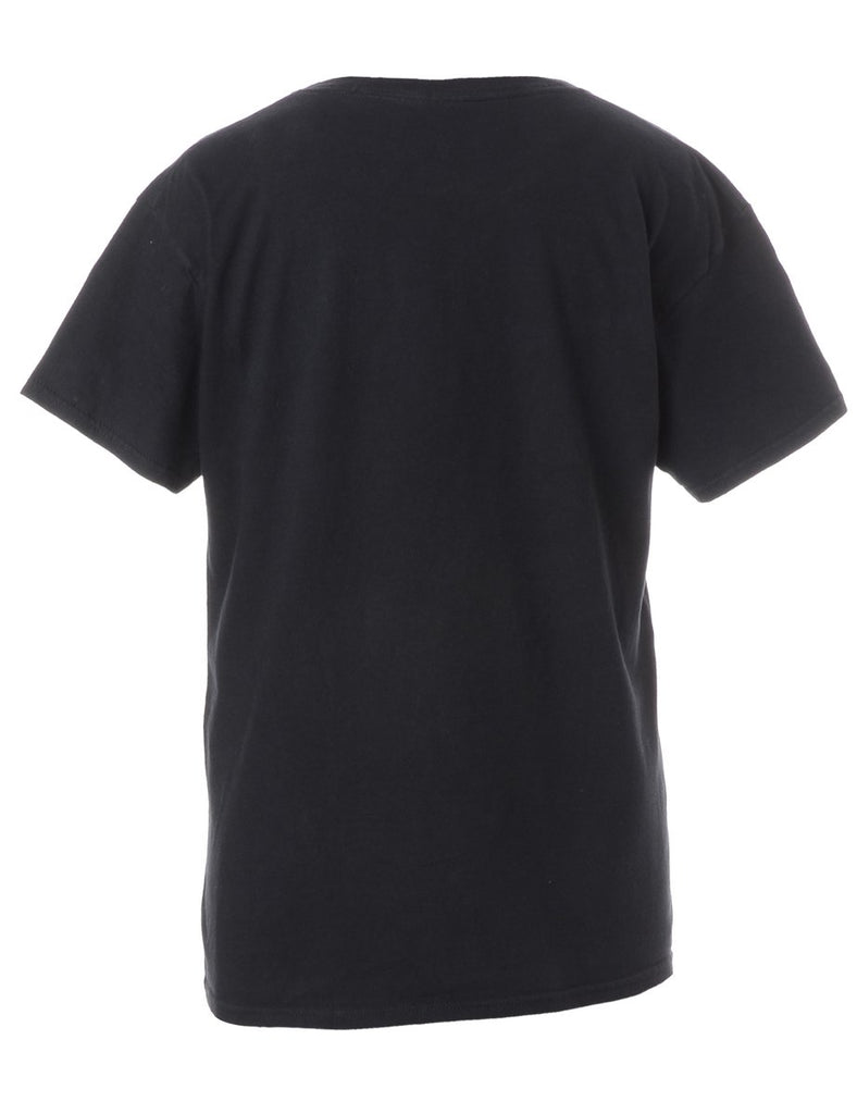 Label Bat Cat Embroidered T-shirt - t-shirt - Beyond Retro