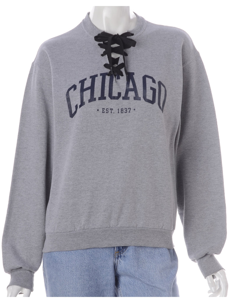 Label Bea Lace Up Sweatshirt - Sweatshirts - Beyond Retro