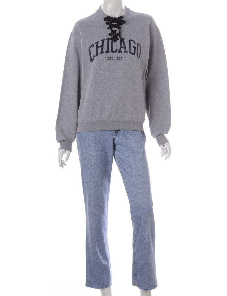 Label Bea Lace Up Sweatshirt - Sweatshirts - Beyond Retro