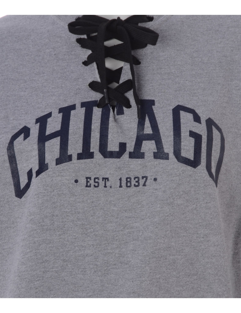 Label Bea Lace Up Sweatshirt - Sweatshirts - Beyond Retro