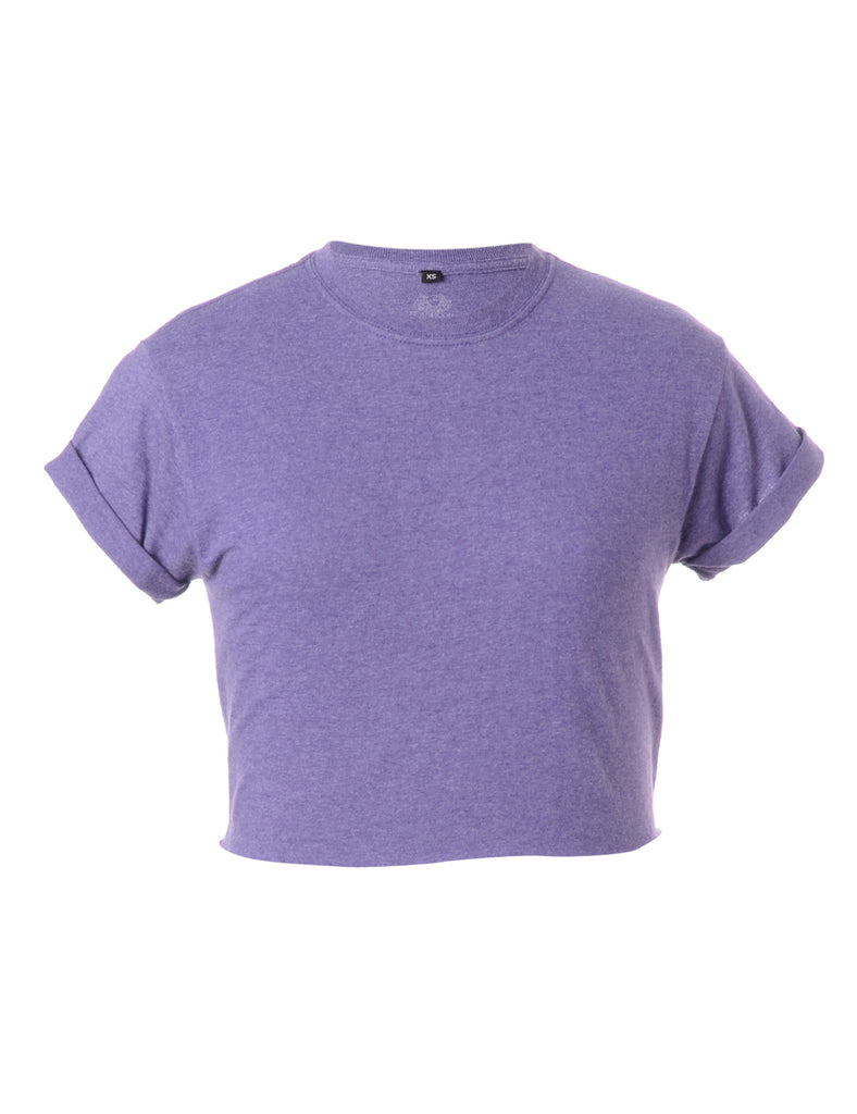 Label Bell Cropped Roll Sleeve T-Shirt - T-shirts - Beyond Retro