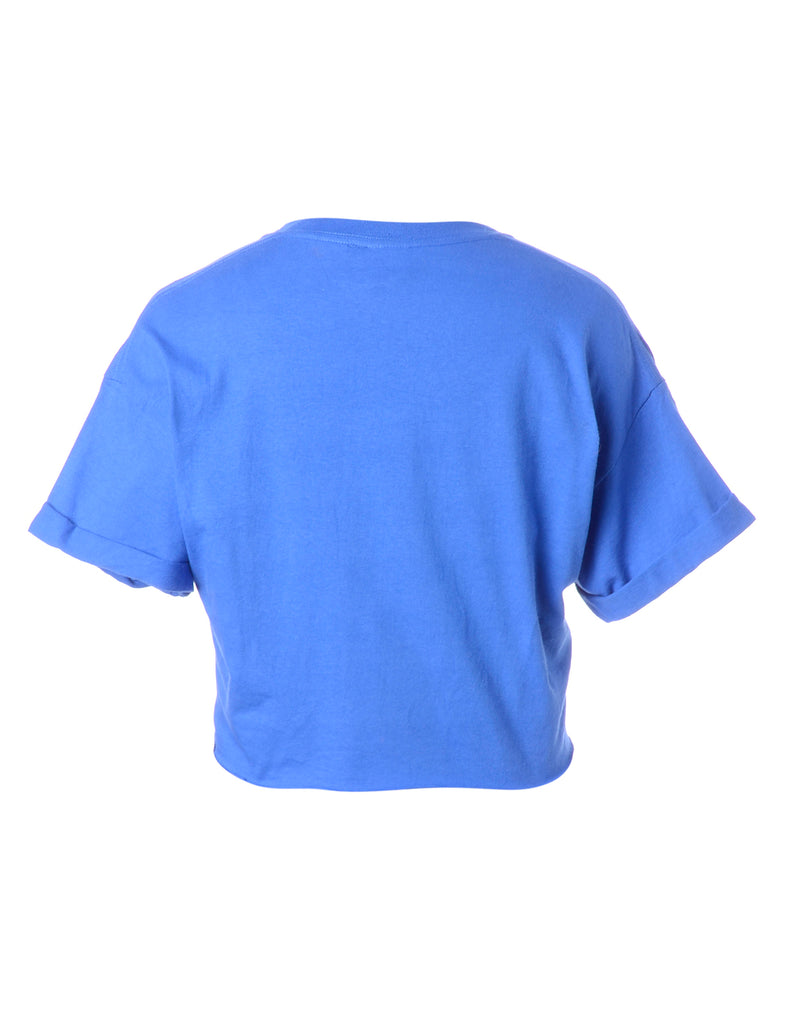 Label Bell Cropped Roll Sleeve T-Shirt - T-shirts - Beyond Retro