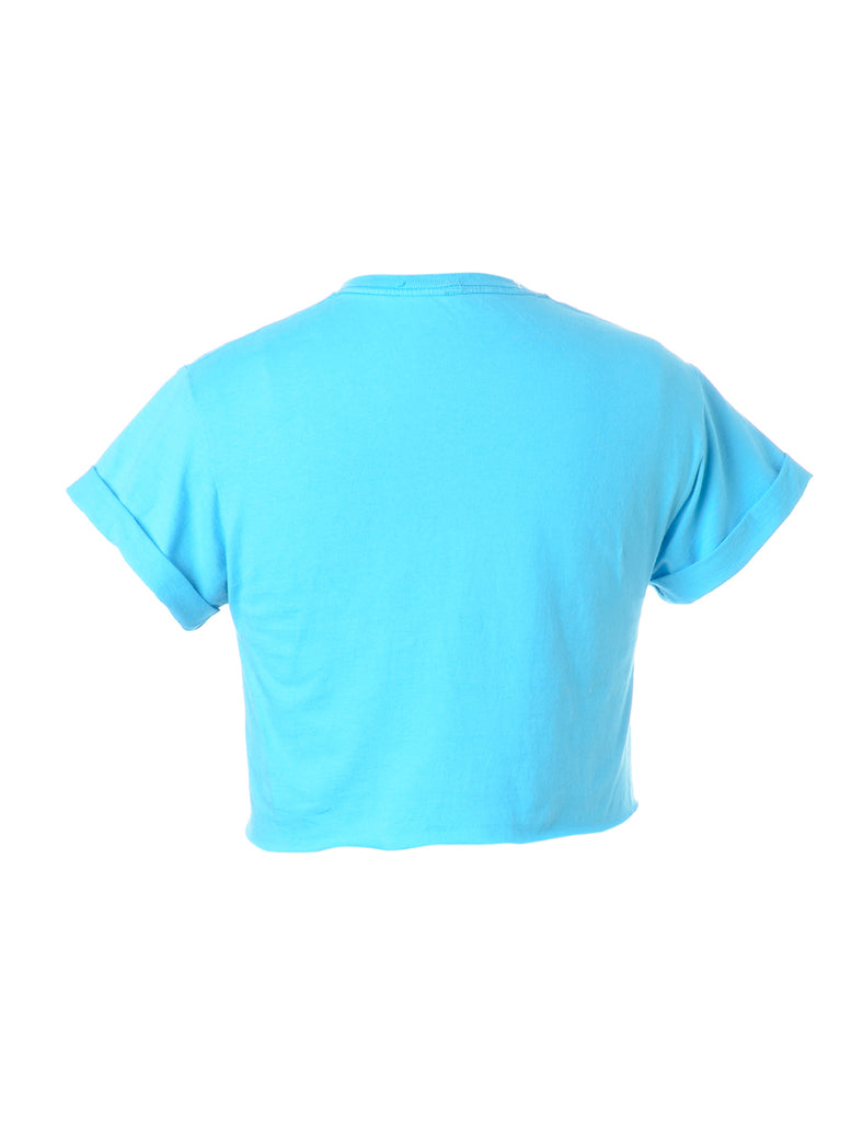 Label Bell Cropped Roll Sleeve T-Shirt - T-shirts - Beyond Retro
