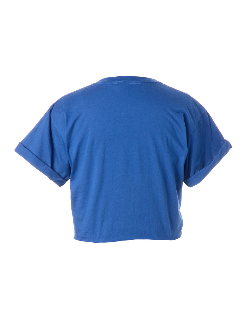 Label Bell Cropped Roll Sleeve T-Shirt - T-shirts - Beyond Retro