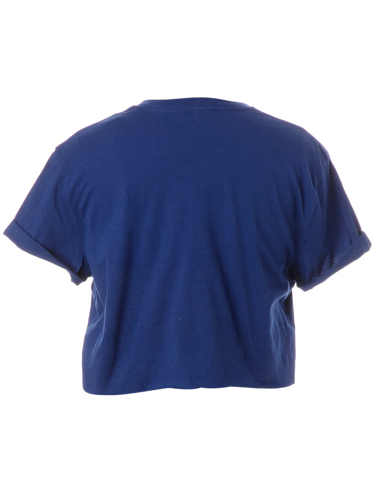 Label Bell Cropped Roll Sleeve T-Shirt - T-shirts - Beyond Retro