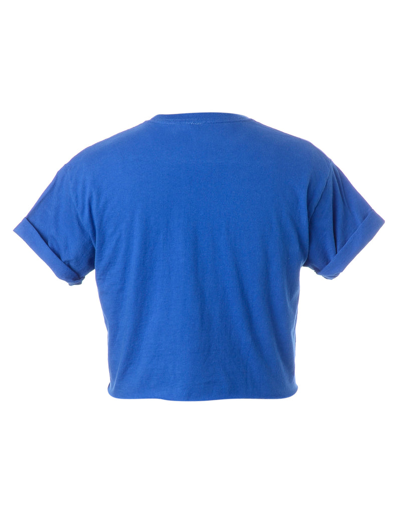 Label Bell Cropped Roll Sleeve T-Shirt - T-shirts - Beyond Retro