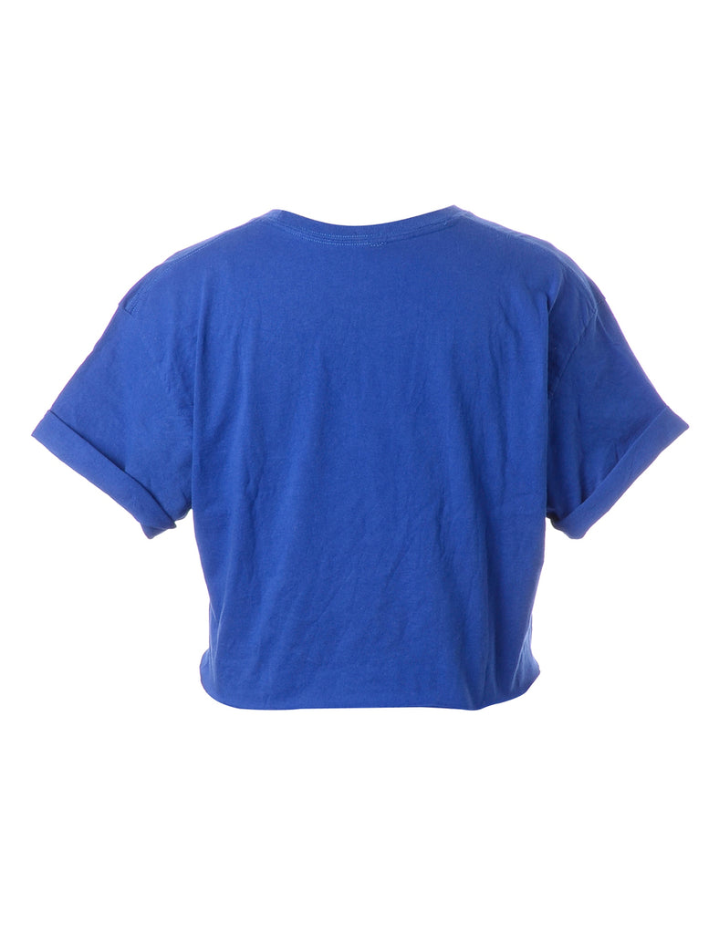 Label Bell Cropped Roll Sleeve T-Shirt - T-shirts - Beyond Retro