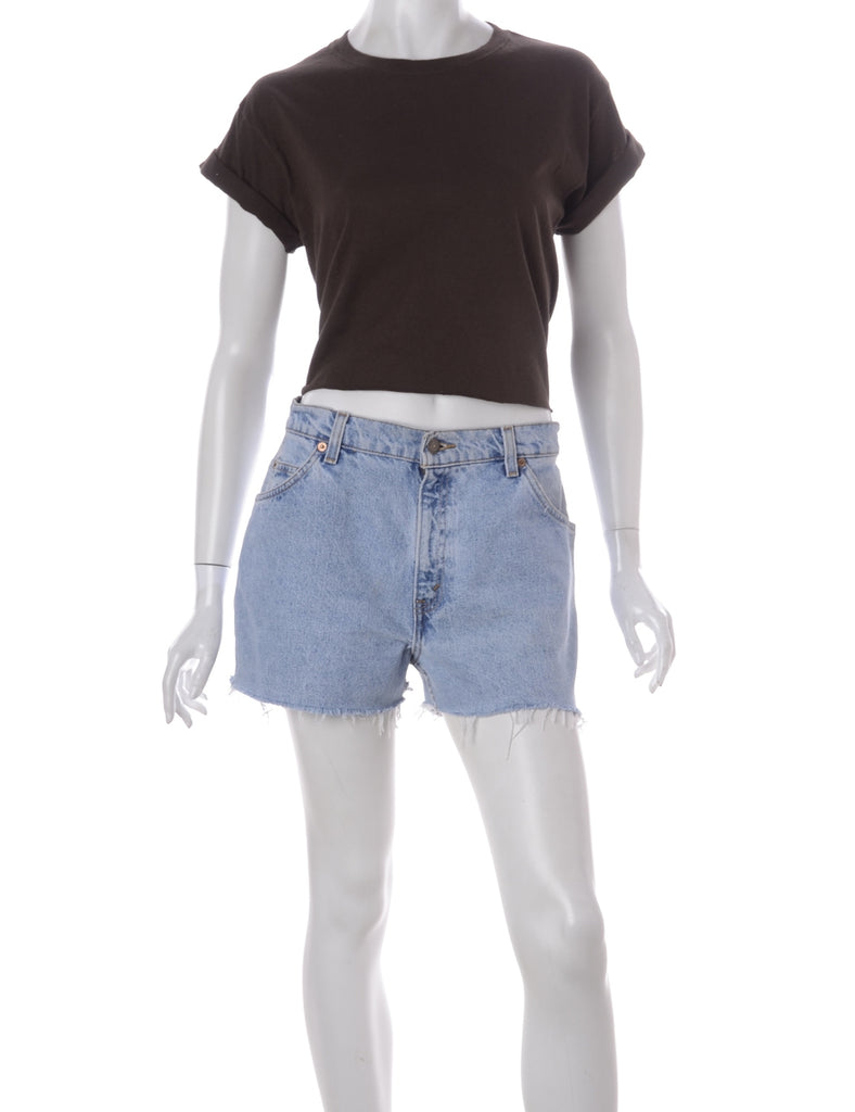 Label Bell Cropped Roll Sleeve T-Shirt - T-shirts - Beyond Retro