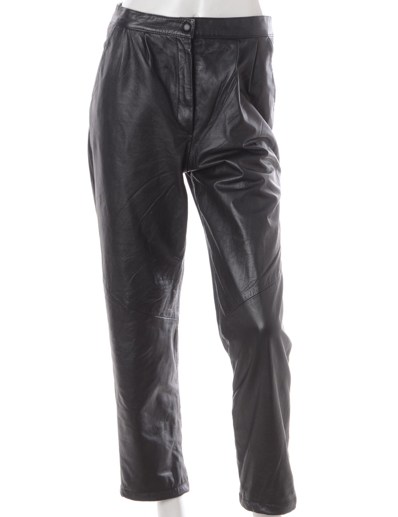 Label Bella Leather Cropped Trouser - Trousers - Beyond Retro