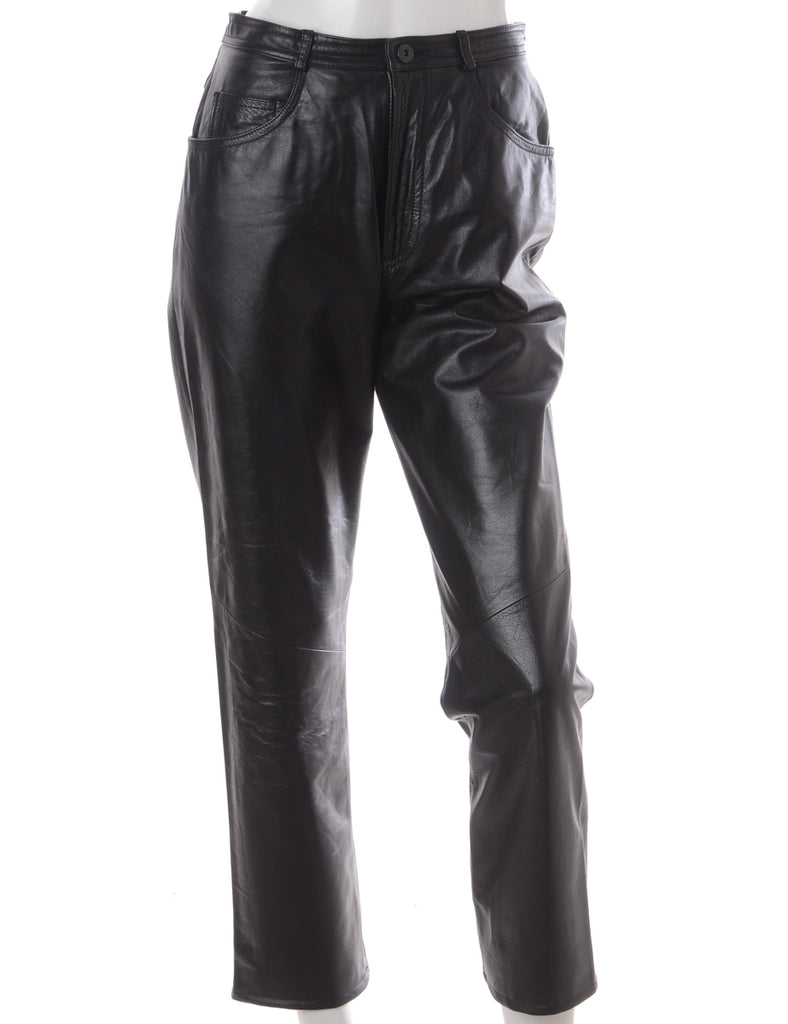 Label Bella Leather Cropped Trouser - Trousers - Beyond Retro