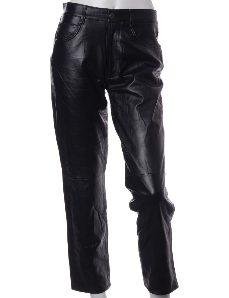 Label Bella Leather Cropped Trouser - Trousers - Beyond Retro