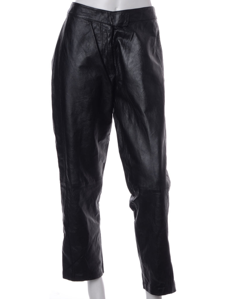 Label Bella Leather Cropped Trouser - Trousers - Beyond Retro