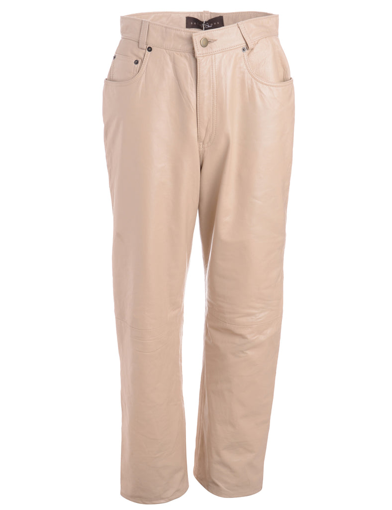 Label Bella Leather Cropped Trouser - Trousers - Beyond Retro