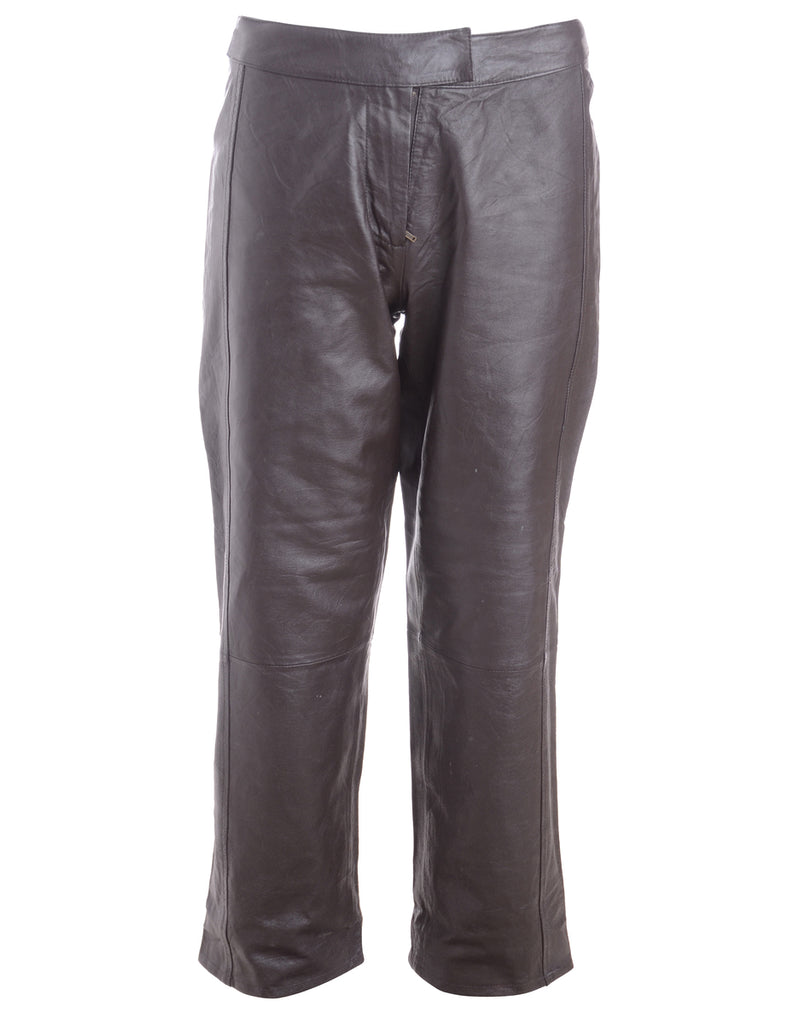 Label Bella Leather Cropped Trouser - Trousers - Beyond Retro