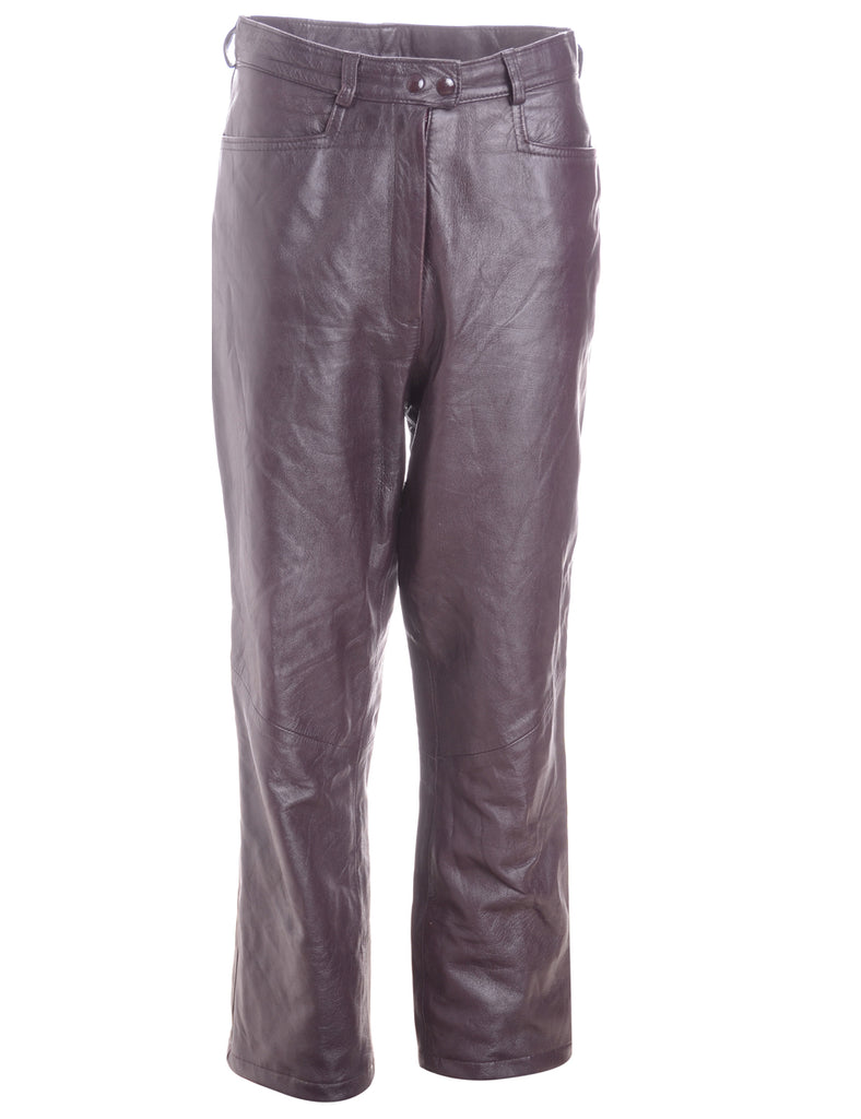 Label Bella Leather Cropped Trouser - Trousers - Beyond Retro