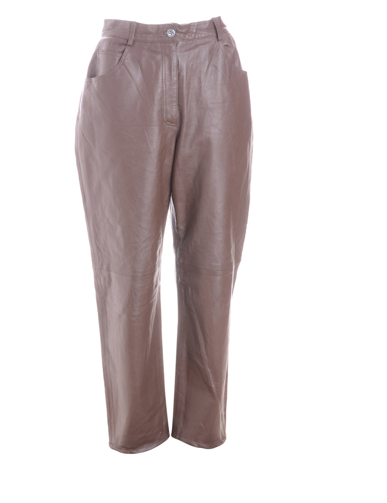 Label Bella Leather Cropped Trouser - Trousers - Beyond Retro
